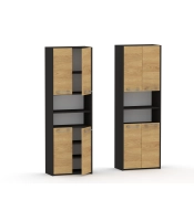 Słupek łazienkowy LUNA 4D  w kolorze czarnym 56 lub 76 cm